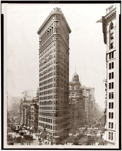 The Flatiron building as it appeared around the time of my father's birth in 1919. It wasn't actually in the dream, but it's just too cool not to include.