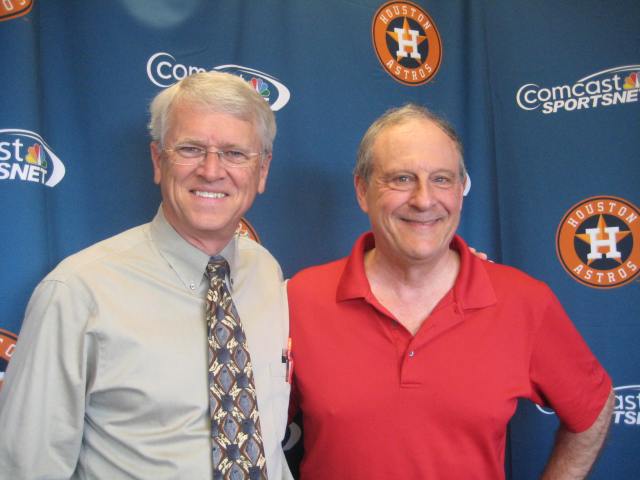 Me with Bill Brown. I'm the funny looking one in the red shirt.