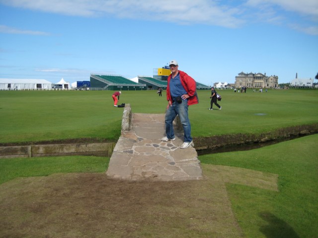 The Old Course's famed Swilcan Bridge.  Eat your heart out, Tom Watson